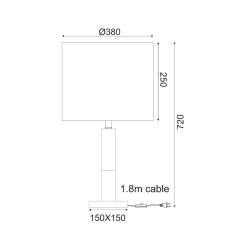 Настолна лампа LUXOR месинг